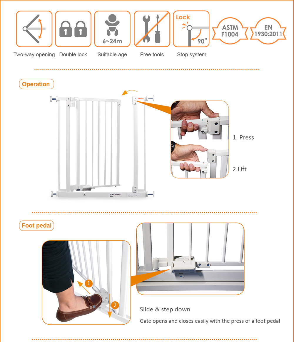 Handsfree Safety Gate_Safety Gate_Baby_Our Products | DEMBY group 川立集團